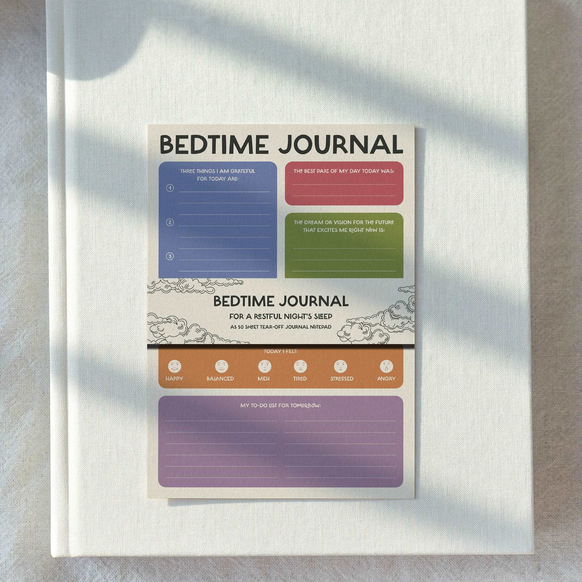 Mindfulness Bedtime Journal - A5 50 page Notepad for Wellness and Sleep-2