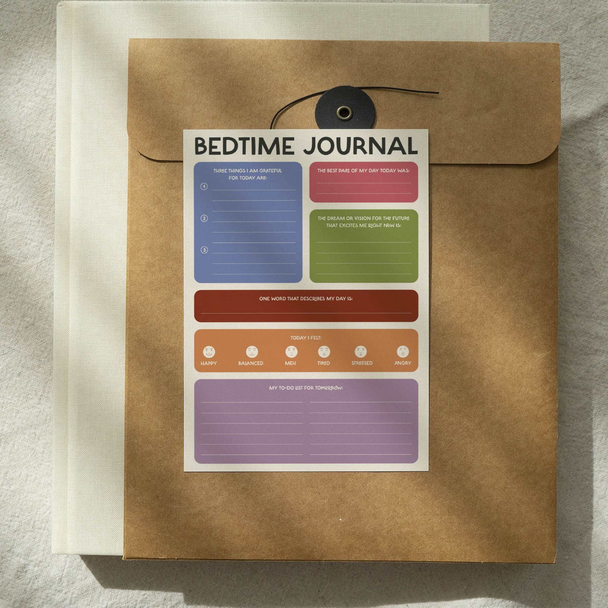 Mindfulness Bedtime Journal - A5 50 page Notepad for Wellness and Sleep-3